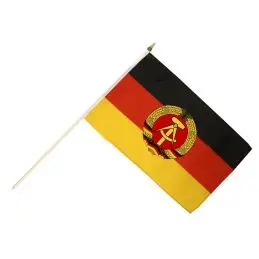 DDR (Øst tyskland) vifteflag i stof (30x45 cm) - 
