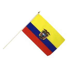 Equadore vifteflag i stof (30x45 cm) - Vifteflag 30x45 cm