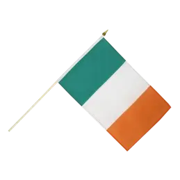 Irland vifteflag i stof (30x45 cm) - 