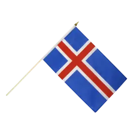 Island vifteflag i stof (30x45 cm) - 