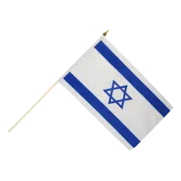 Israel vifteflag i stof (30x45 cm) - 