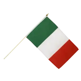 Italien vifteflag i stof (30x45 cm) - 