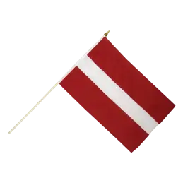 Letland vifteflag i stof (30x45 cm) - 