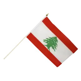 Libanon vifteflag i stof (30x45 cm) - 