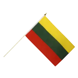 Litauen vifteflag i stof (30x45 cm) - 