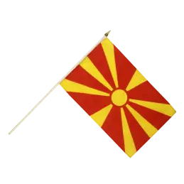 NordMakedonien vifteflag i stof (30x45 cm) - 