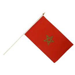 Marokko vifteflag i stof (30x45 cm) - 