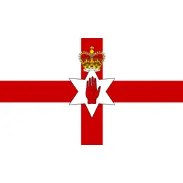 Nord Irland vifteflag i stof (30x45 cm) - 