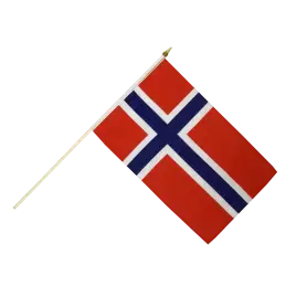 Norge vifteflag i stof (30x45 cm) - 