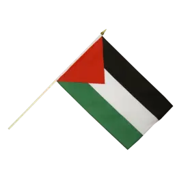 Palæstina vifteflag i stof (30x45 cm) - 