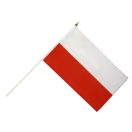 Polen vifteflag i stof (30x45 cm) - 