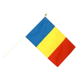 Rumænien vifteflag i stof (30x45 cm) - 