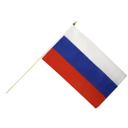 Rusland vifteflag i stof (30x45 cm) - 