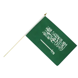 Saudi Arabien vifteflag i stof (30x45 cm) - 