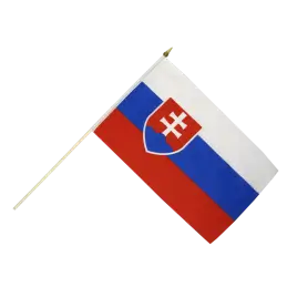 Slovakiet vifteflag i stof (30x45 cm) - 