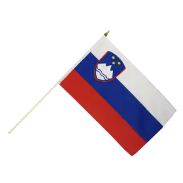 Slovenien vifteflag i stof (30x45 cm) - 
