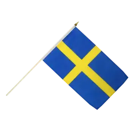 Sverige vifteflag i stof (30x45 cm) - 