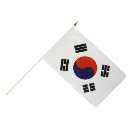 Sydkorea vifteflag i stof (30x45 cm) - 