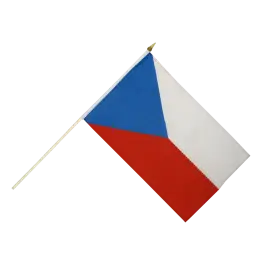 Tjekkiet vifteflag i stof (30x45 cm) - 