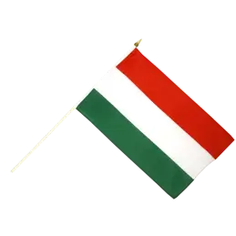 Ungarn vifteflag i stof (30x45 cm) - 