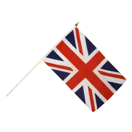 Storbritannien / United Kingdom vifteflag i stof (30x45 cm) - 