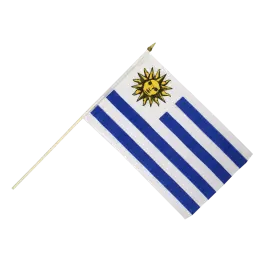 Uruguay vifteflag i stof (30x45 cm) - 