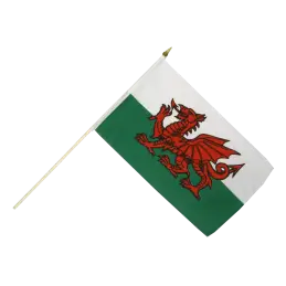 Wales vifteflag i stof (30x45 cm) - 