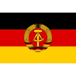DDR flag i stof (90x150 cm) - Stofflag 90x150 cm
