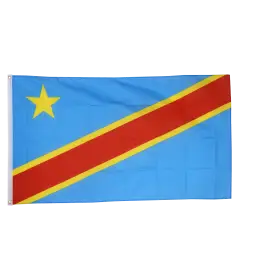 Congo, Den Demokratiske Republik flag i stof (90x150 cm) - Stofflag 90x150 cm
