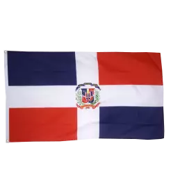 Den Dominikanske Republik flag i stof (90x150 cm) - Stofflag 90x150 cm