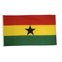 Ghana flag i stof (90x150 cm) - 