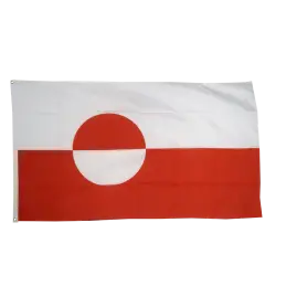 Grønland flag i stof (90x150 cm) - 