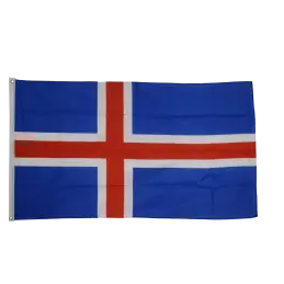 Island flag i stof (90x150 cm) - 