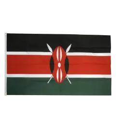 Kenya flag i stof (90x150 cm) - 