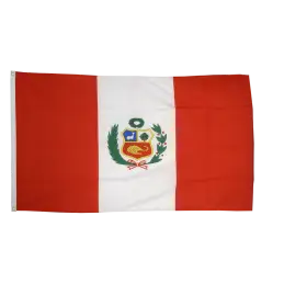 Peru flag i stof (90x150 cm) - 