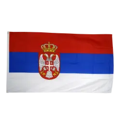 Serbien flag i stof (90x150 cm) - 