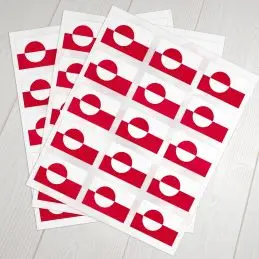 Klæbeflag Grønland - Klistermærker