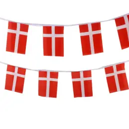 Danmark flagranke i stof (27x35 cm) - Roligan udstyr