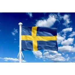 Sverige 150 cm, 5-6 mtr. flagstang - Beachflag / Strandflag