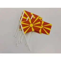 Nordmakedonien kageflag i papir (30x48 mm) - 