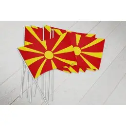 Nordmakedonien civil vifteflag i papir (20x27 cm) - 