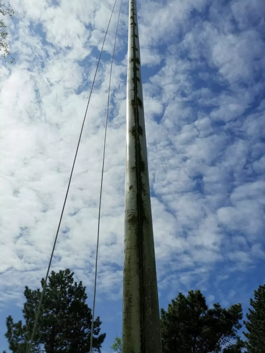 Flagstangsvasker monteret